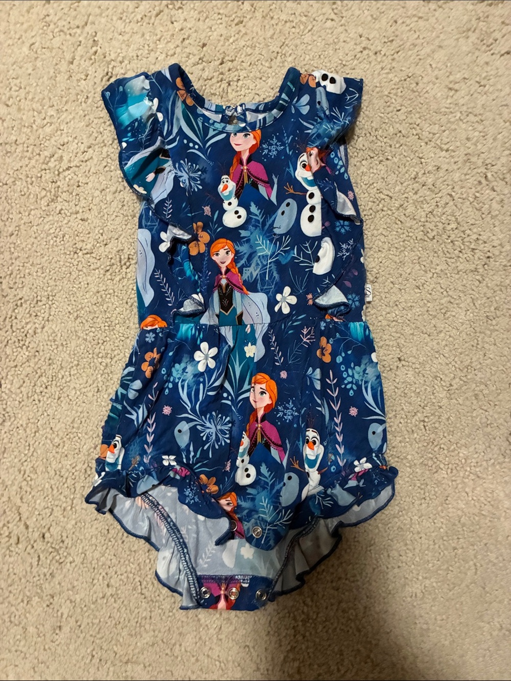 SAS Navy Blue Frozen Bamboo Ruffle One-Piece